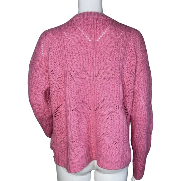 Madewell Sweater Womens Medium Pink Charley Pullover Alpaca Blend Cozy‎ Preppy - Picture 4 of 8
